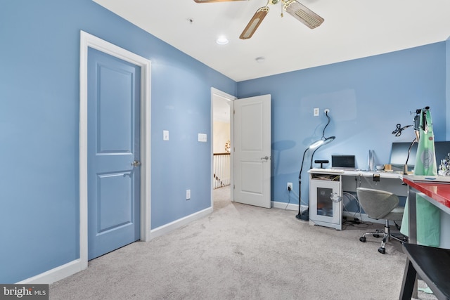 7027 Sand Cherry Way, Clinton, MD 20735 - carpeted office space featuring baseboards and ceiling fan