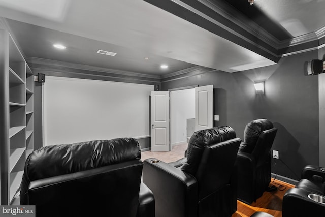 7027 Sand Cherry Way, Clinton, MD 20735 - home theater with ornamental molding and baseboards