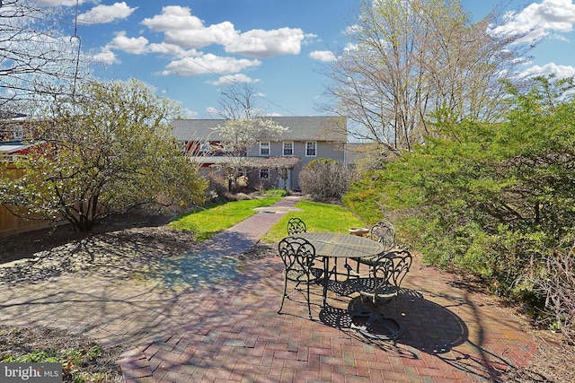 view of patio with outdoor dining area