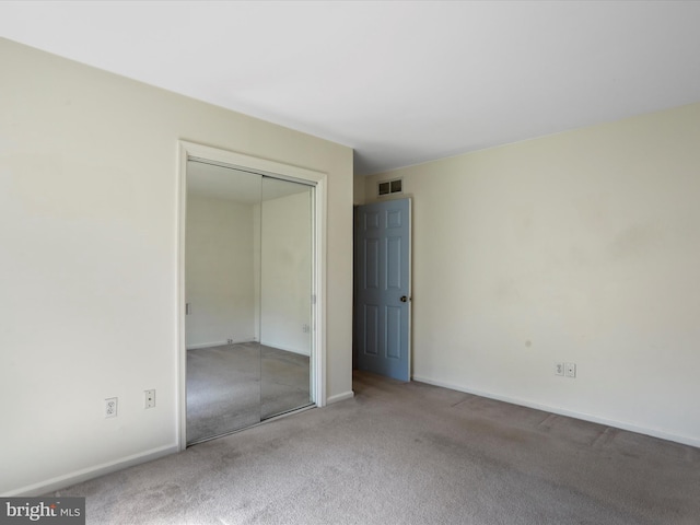 4216 Valley Vista Ct, Manchester, MD 21102 - unfurnished bedroom featuring visible vents, carpet flooring, baseboards, and a closet