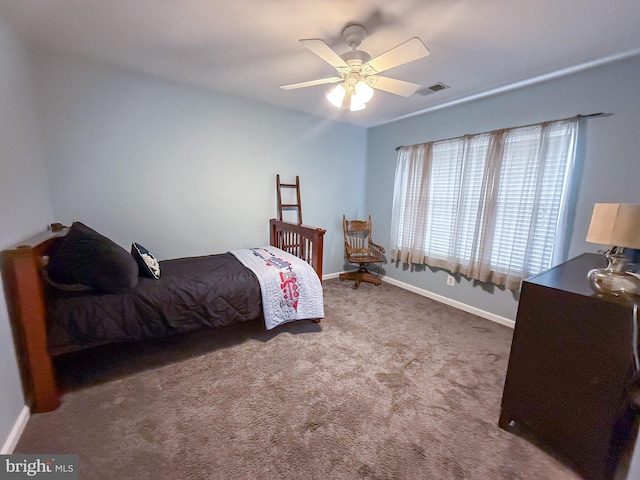 10861 Smugglers Notch Ct, White Plains, MD 20695 - bedroom featuring baseboards, carpet flooring, and ceiling fan