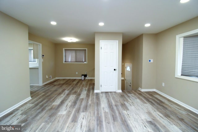 2214 Wintergreen Ave, District Heights, MD 20747 - empty room featuring wood finished floors, baseboards, and recessed lighting
