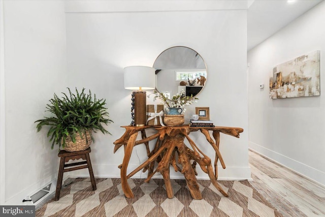interior space with baseboards