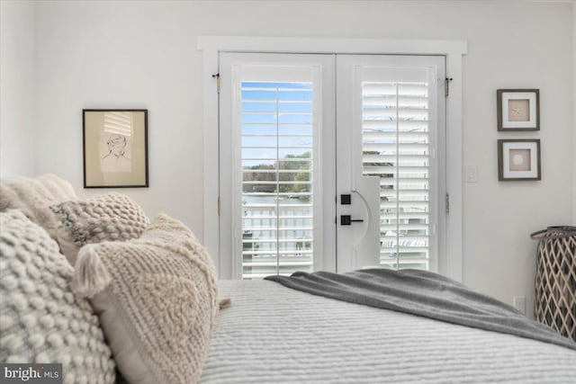 bedroom featuring access to outside