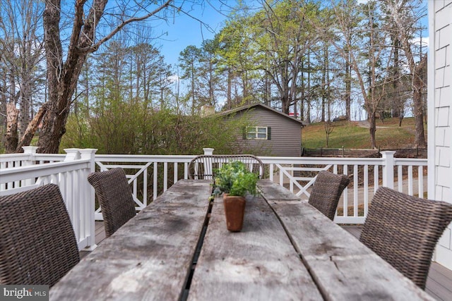 view of wooden terrace