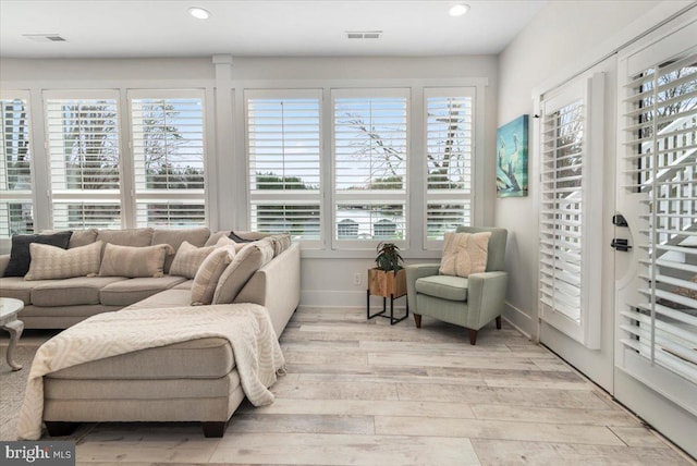 sunroom with visible vents