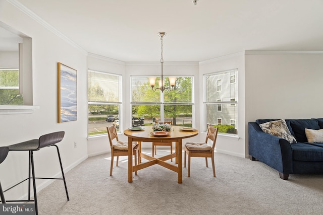 20605 Cornstalk Ter Unit 201, Ashburn, VA 20147 - dining space featuring an inviting chandelier, plenty of natural light, and light carpet