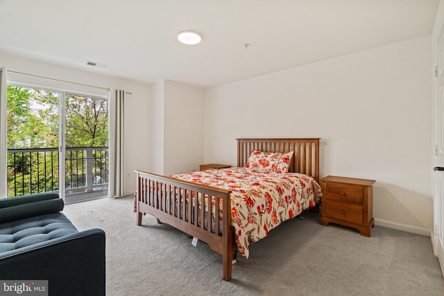 20605 Cornstalk Ter Unit 201, Ashburn, VA 20147 - carpeted bedroom with access to outside, baseboards, and visible vents