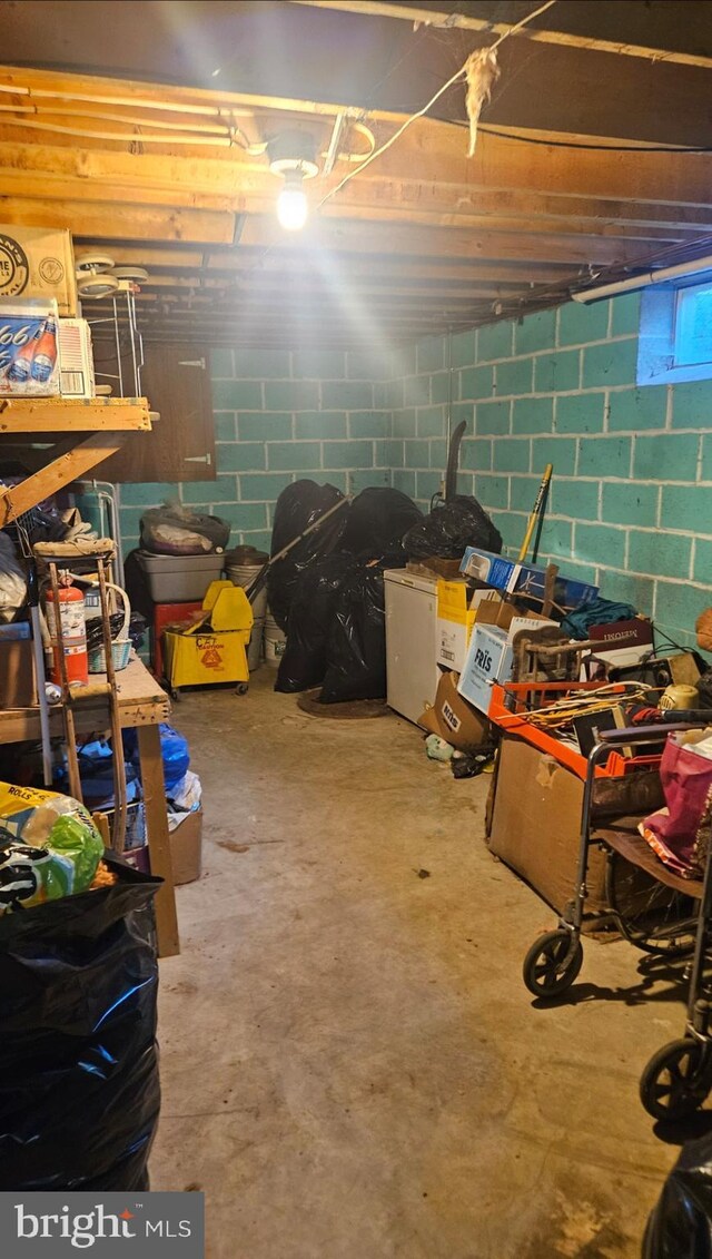 321 Central Ave, Malvern, PA 19355 - unfinished basement with concrete block wall