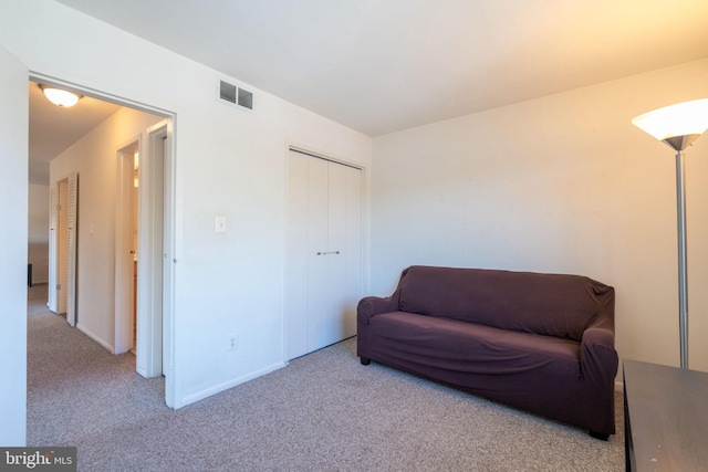 1931 N Cleveland St Unit 312, Arlington, VA 22201 - living area featuring visible vents, carpet flooring, and baseboards