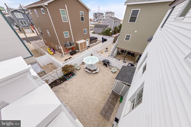 exterior space with a residential view