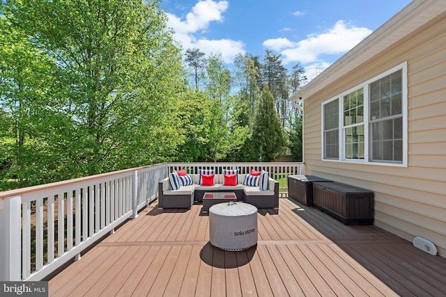 deck featuring an outdoor hangout area