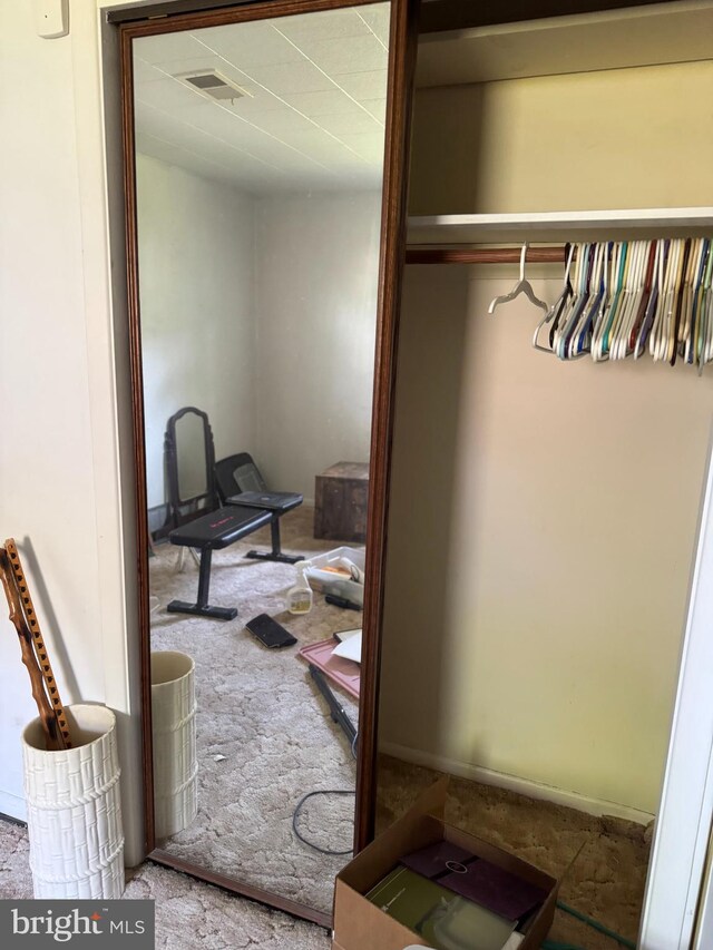 closet featuring visible vents