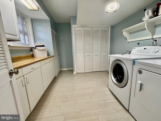 1282 Masters Dr Unit 190, Arnold, MD 21012 - washroom with washer and dryer, light wood-style flooring, cabinet space, and baseboards