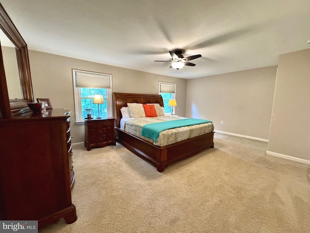 1282 Masters Dr Unit 190, Arnold, MD 21012 - bedroom with baseboards, carpet flooring, and ceiling fan