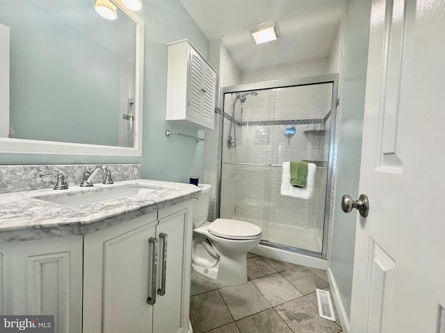 1282 Masters Dr Unit 190, Arnold, MD 21012 - full bath with vanity, a shower stall, toilet, and tile patterned flooring