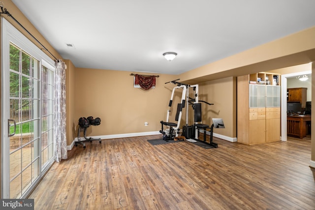 1 Pinkerton Ct, Stafford, VA 22554 - exercise room with baseboards and wood finished floors