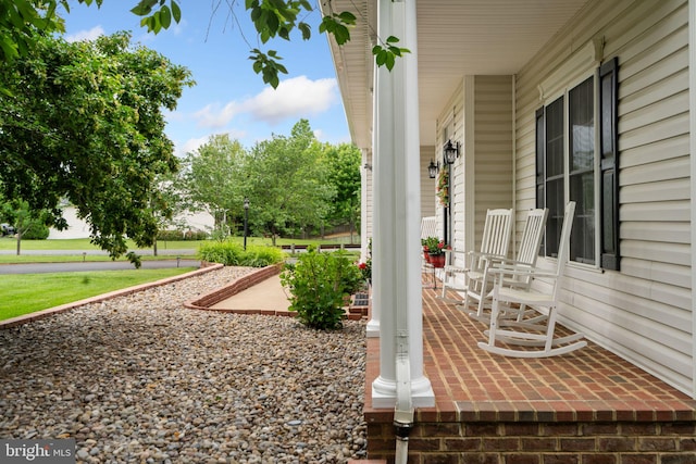 1 Pinkerton Ct, Stafford, VA 22554 - view of patio / terrace featuring covered porch
