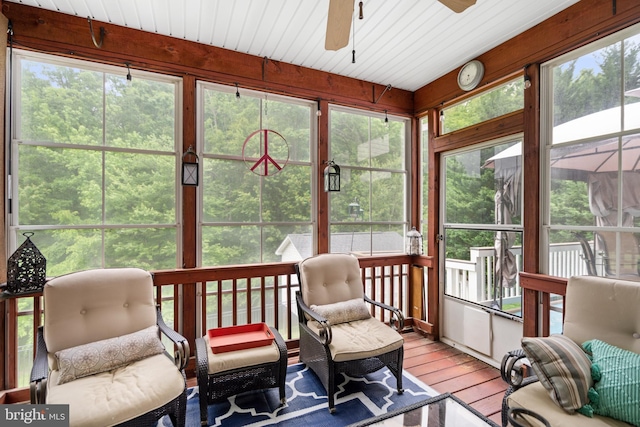 1 Pinkerton Ct, Stafford, VA 22554 - sunroom featuring ceiling fan and healthy amount of natural light
