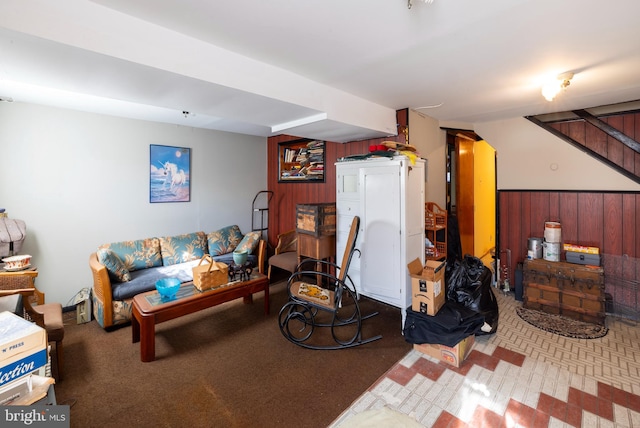 502 Page St, Woodbury, NJ 08096 - living room with carpet floors