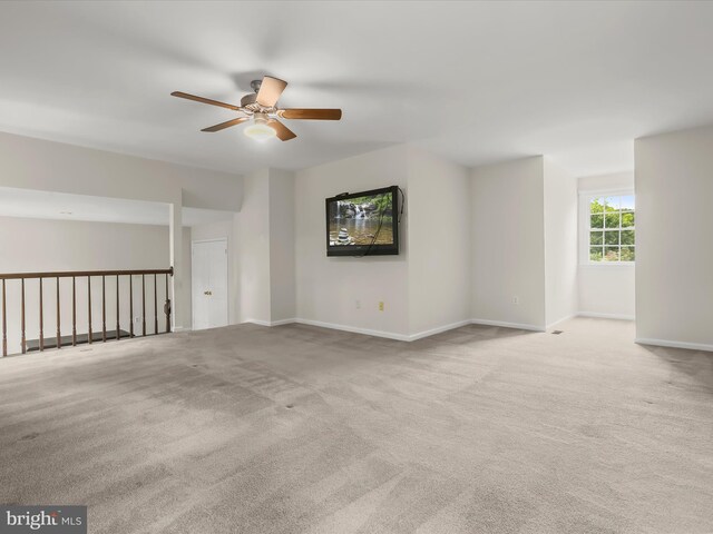 8806 Cardinal Ct, Laurel, MD 20723 - empty room featuring a ceiling fan, carpet floors, and baseboards