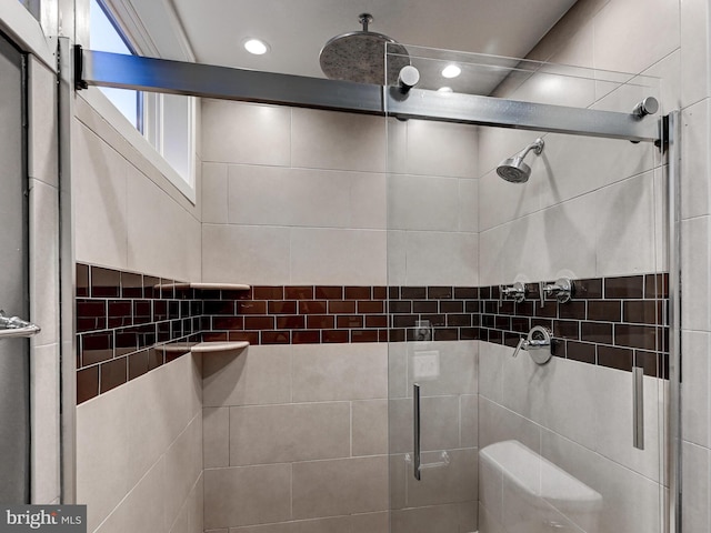 3411 Woodberry Ave, Baltimore, MD 21211 - full bathroom featuring recessed lighting and a stall shower