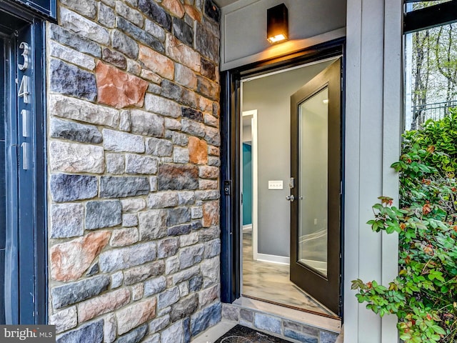 3411 Woodberry Ave, Baltimore, MD 21211 - doorway to property with stone siding