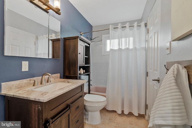 305 W Poplar Rd, Sterling, VA 20164 - full bath featuring shower / bath combo with shower curtain, vanity, and toilet