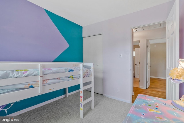 305 W Poplar Rd, Sterling, VA 20164 - bedroom featuring attic access, baseboards, and a closet