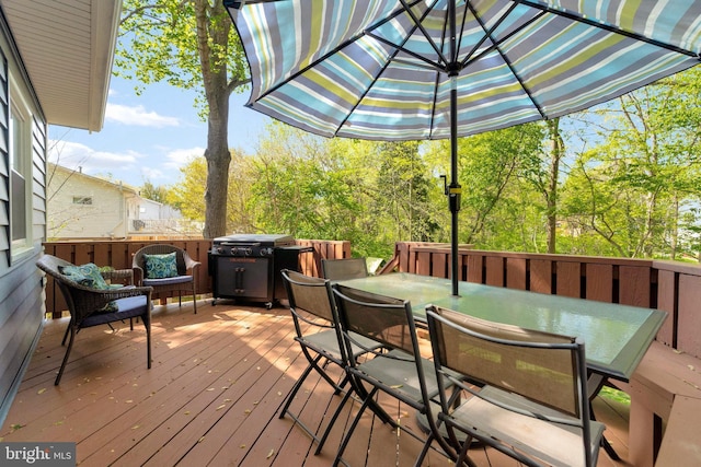 305 W Poplar Rd, Sterling, VA 20164 - deck with grilling area and outdoor dining space