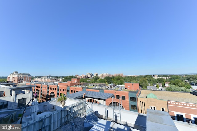 aerial view with a city view