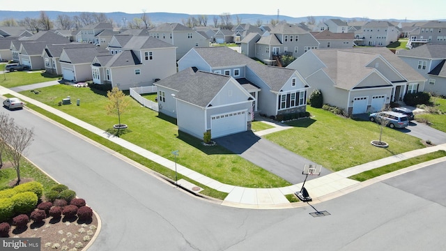 aerial view featuring a residential view