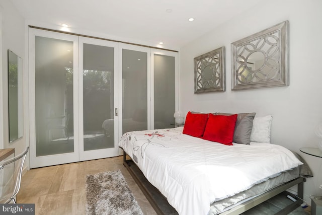 bedroom featuring french doors