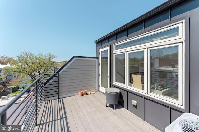 deck with central air condition unit