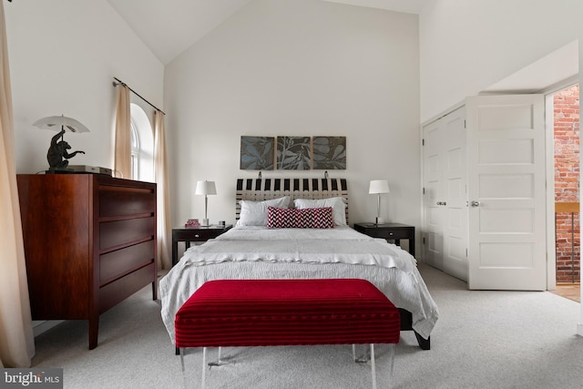 1910 Biltmore St NW Unit 2, Washington, DC 20009 - bedroom with carpet floors and high vaulted ceiling