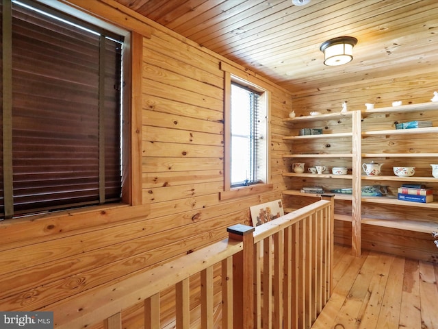 125 Rural Retreat Ln, Great Cacapon, WV 25422 - sauna with hardwood / wood-style flooring, wood ceiling, and wood walls