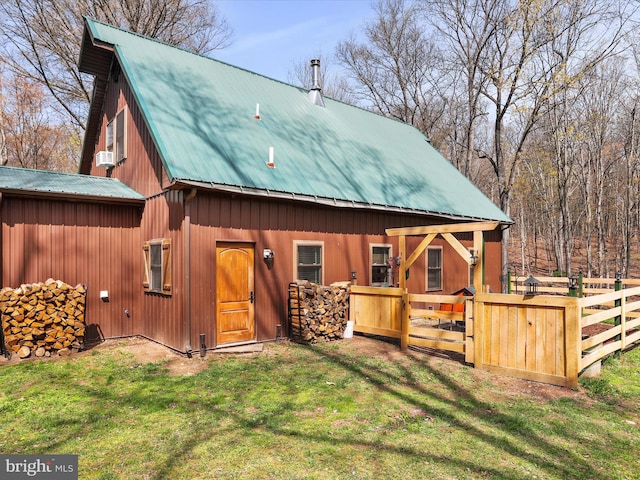 125 Rural Retreat Ln, Great Cacapon, WV 25422 - back of property with metal roof
