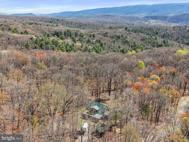 125 Rural Retreat Ln, Great Cacapon, WV 25422 - drone / aerial view of a mountainous background and a heavily wooded area