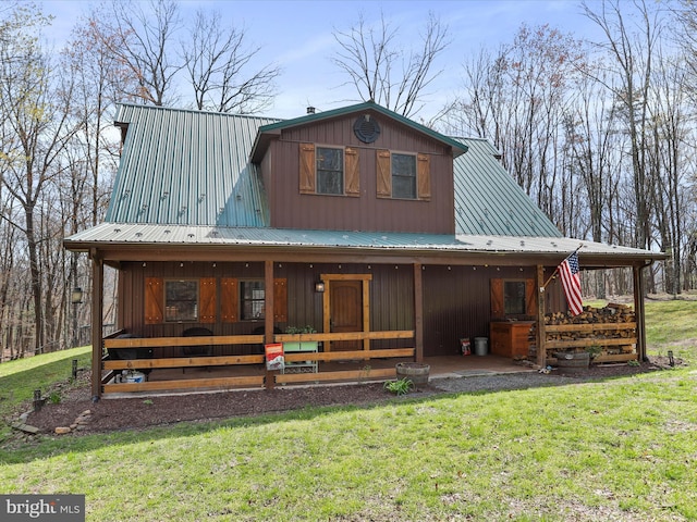 125 Rural Retreat Ln, Great Cacapon, WV 25422 - back of property with metal roof