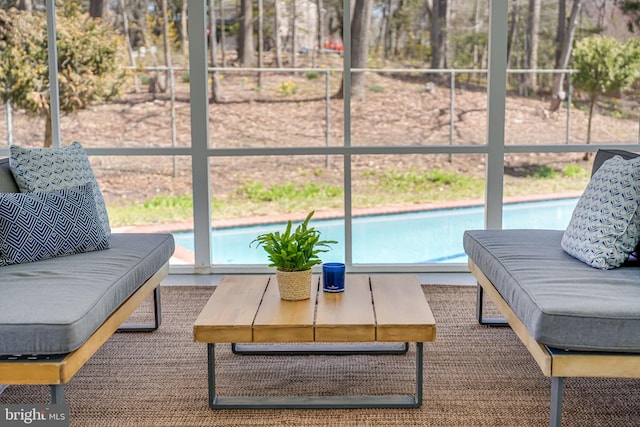 view of sunroom