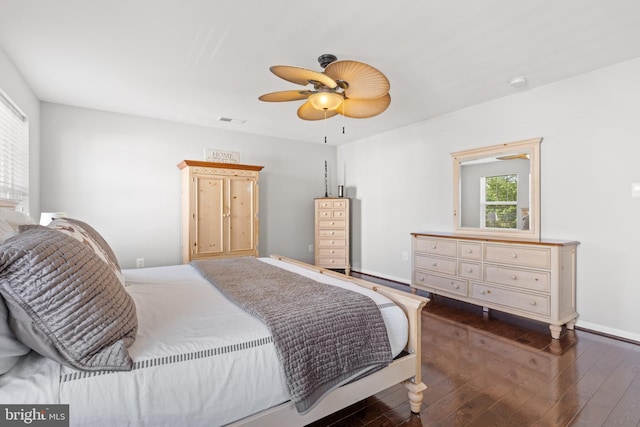 42364 Winsbury W Pl, Sterling, VA 20166 - bedroom with hardwood / wood-style floors, ceiling fan, and baseboards