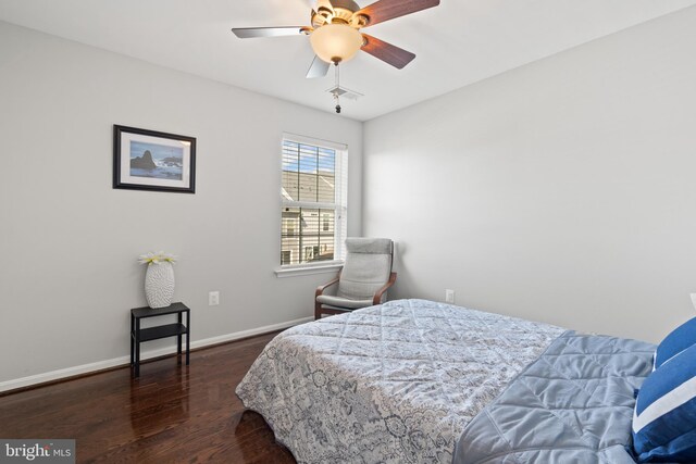 42364 Winsbury W Pl, Sterling, VA 20166 - bedroom featuring wood finished floors, baseboards, and ceiling fan