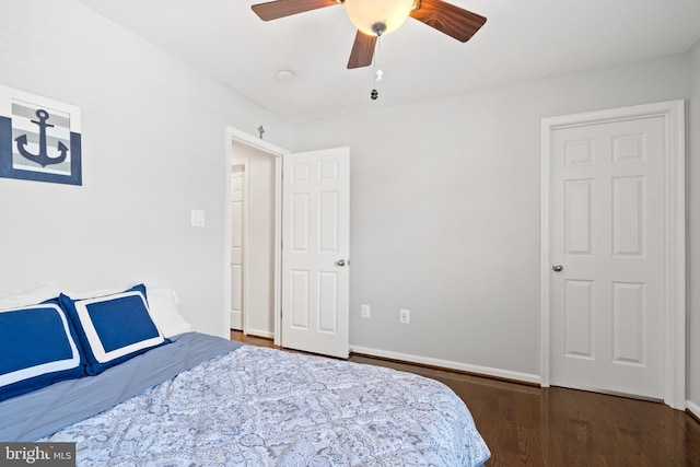 42364 Winsbury W Pl, Sterling, VA 20166 - bedroom with wood finished floors, baseboards, and a ceiling fan