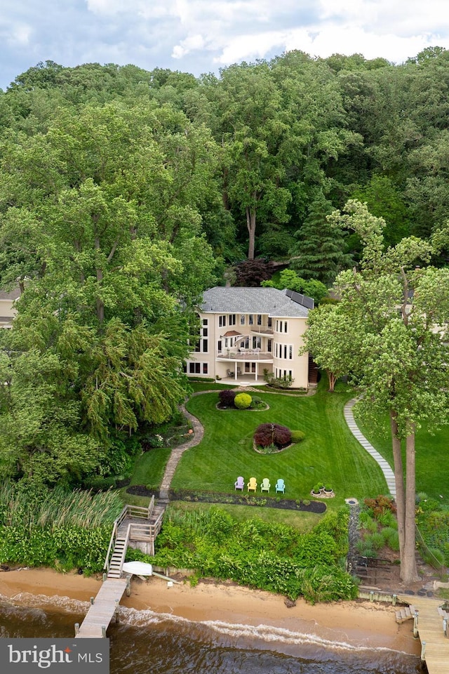 922 Old County Rd, Severna Park, MD 21146 - view of subject property with a forest and a large body of water