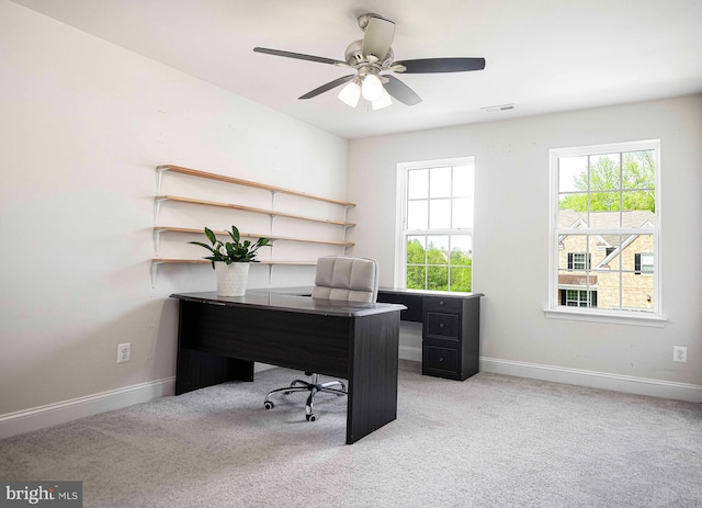 1218 Up And Over Ln, Aberdeen, MD 21001 - office space with carpet, baseboards, and ceiling fan