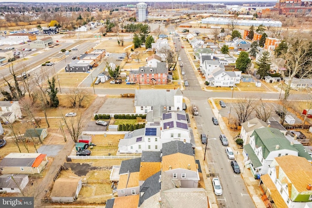 drone / aerial view with a residential view