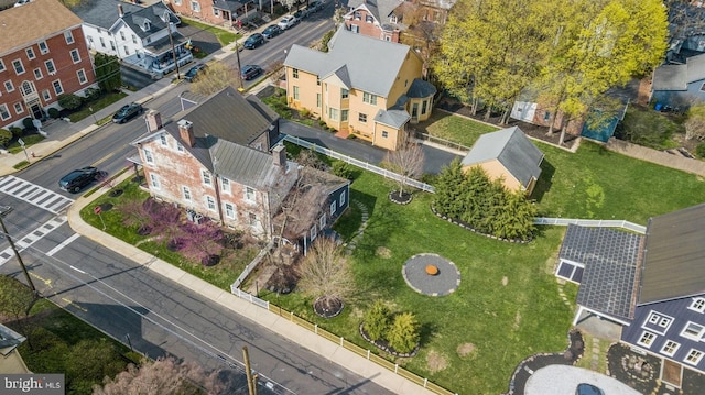 bird's eye view featuring a residential view