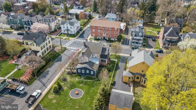bird's eye view featuring a residential view