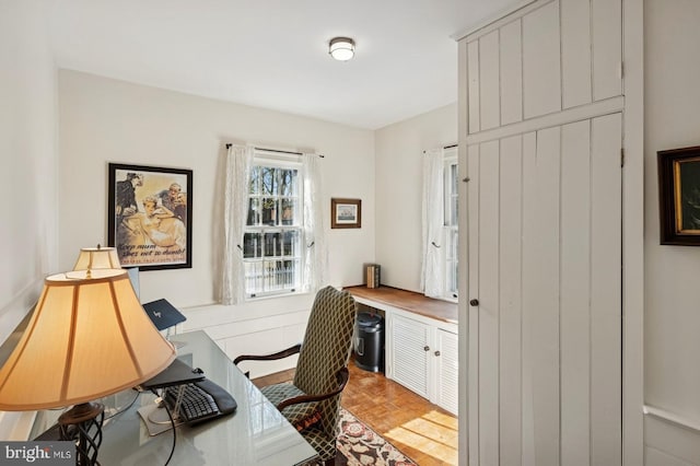 view of office area