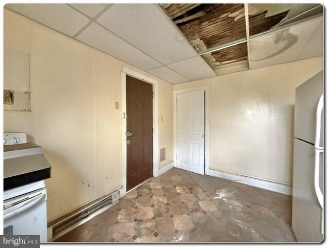 207 S 4th St, Millville, NJ 08332 - interior space with a paneled ceiling and visible vents